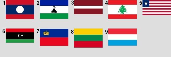 Drapeaux des pays commençant par L