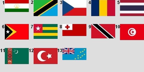 Drapeaux des pays commençant par T