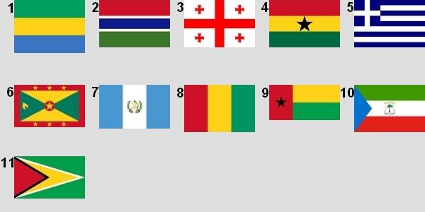 Drapeaux des pays commençant par G