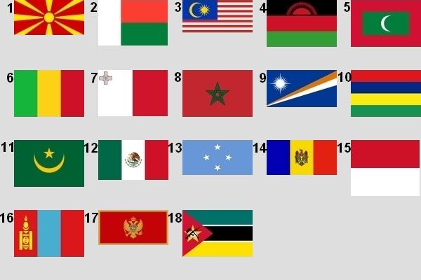 Drapeaux des pays commençant par M