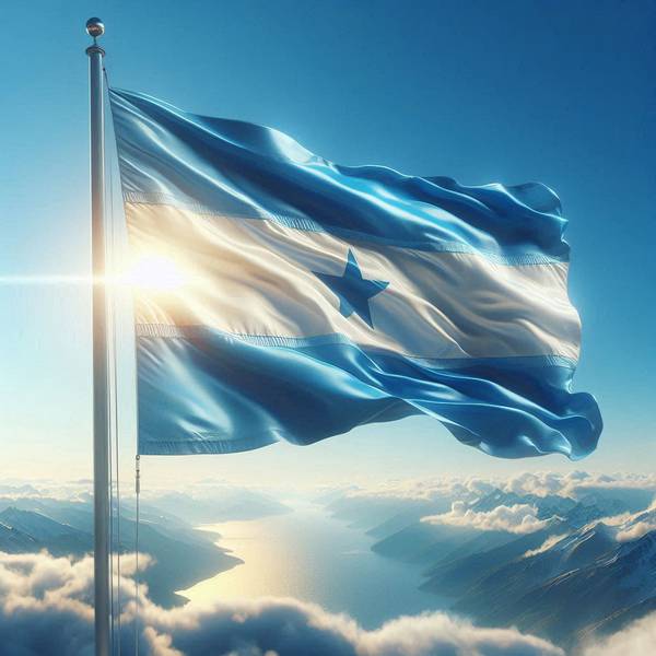 Gros plan sur les drapeaux bleu et blanc